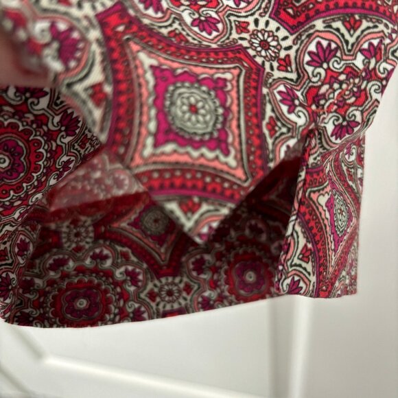 Talbots Womens Pink Medallion Chino Ankle Pants Size 8 Regular Straight Stretch - Picture 5 of 5